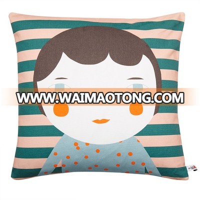 print cotton back support pillow cushion